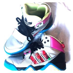 Adidas multi color high tops for men